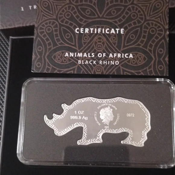 Black Rhino Silver Coin